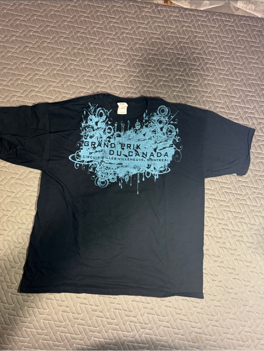 F1 Gildan Black Short-Sleeve Tee with Light Blue Grand Prix Graphic Formula One